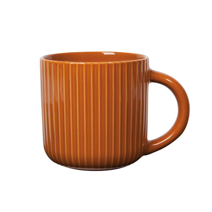 Fluted Stoneware Mug | Cognac