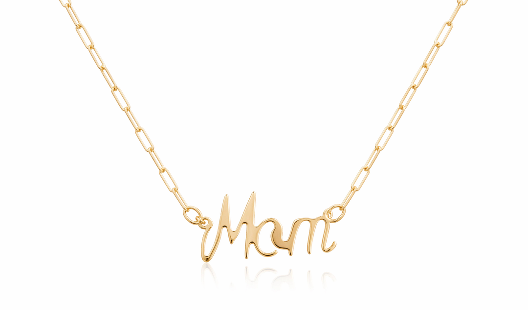 Mom Script Necklace