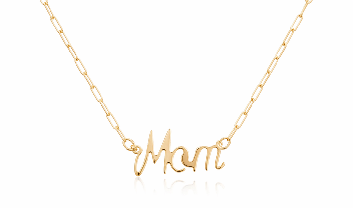 Mom Script Necklace