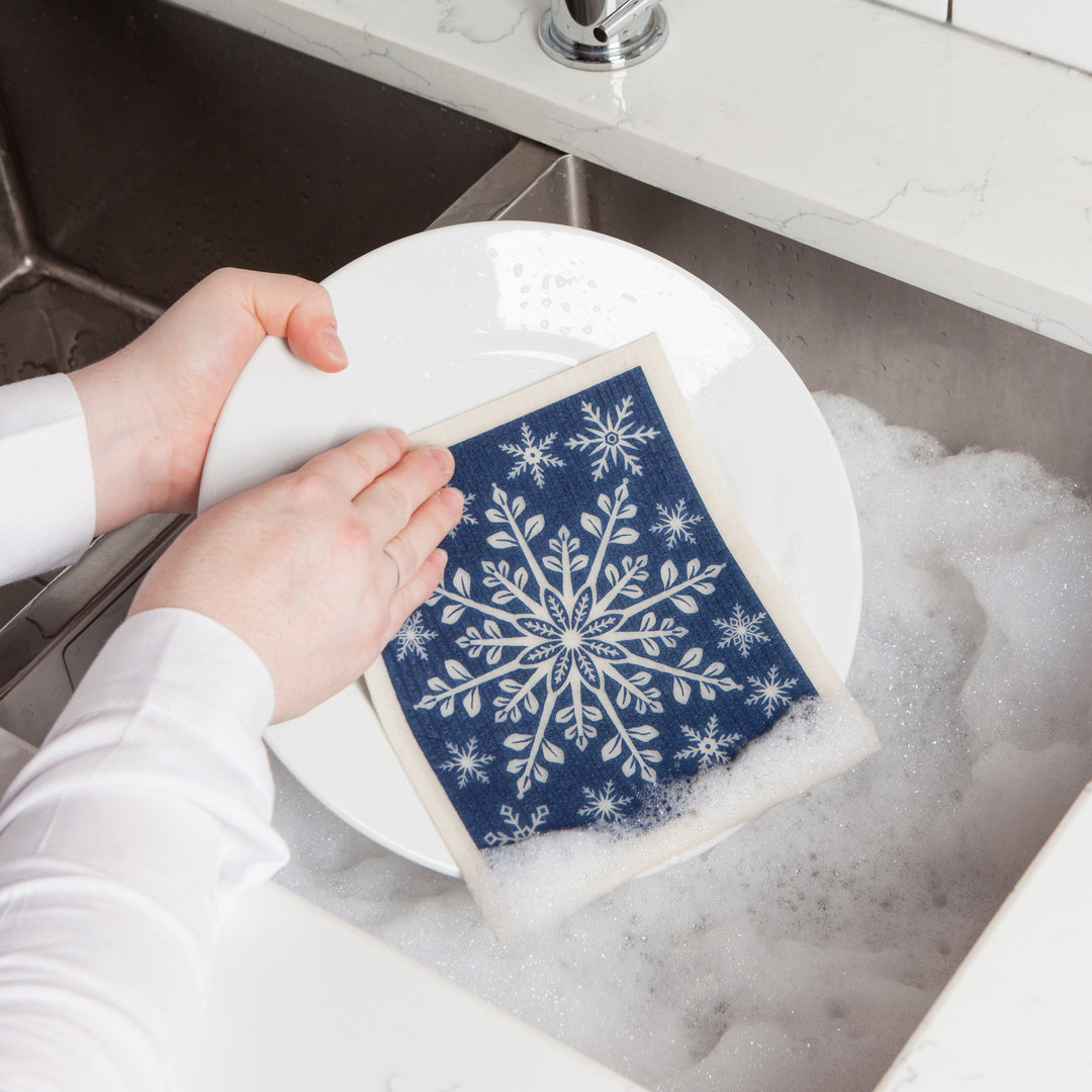 Snowfall Star Sponge Cloth