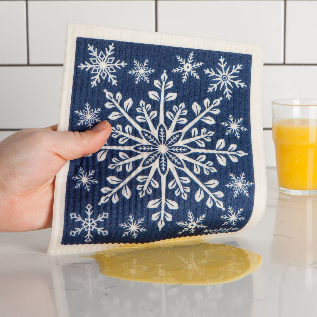 Snowfall Star Sponge Cloth