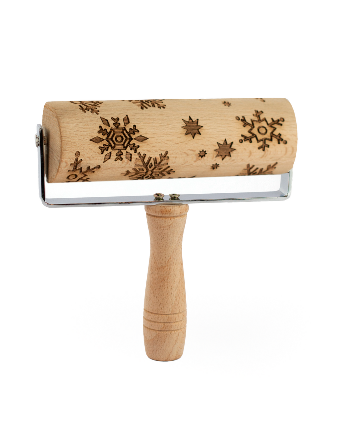 Festive Beech Wood Rolling Pin