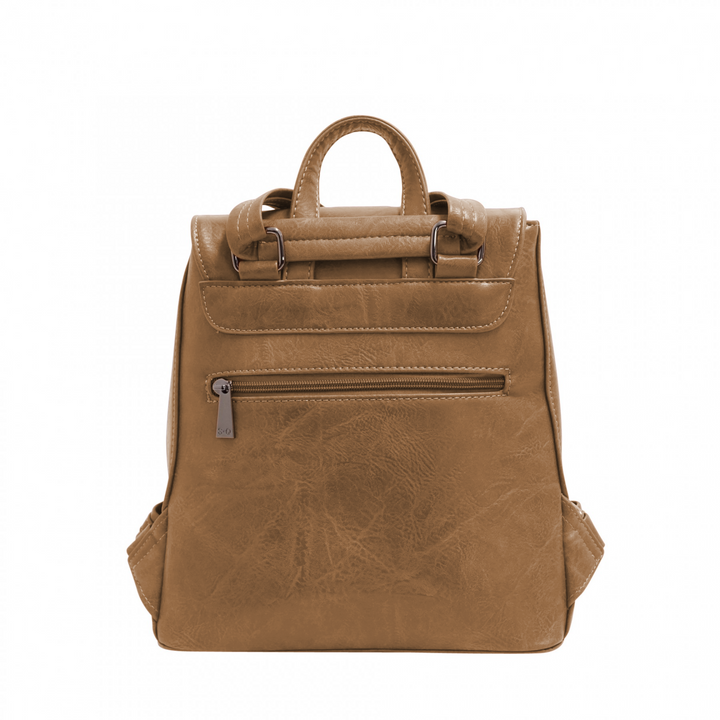 Gina Convertible Backpack in Dark Sand