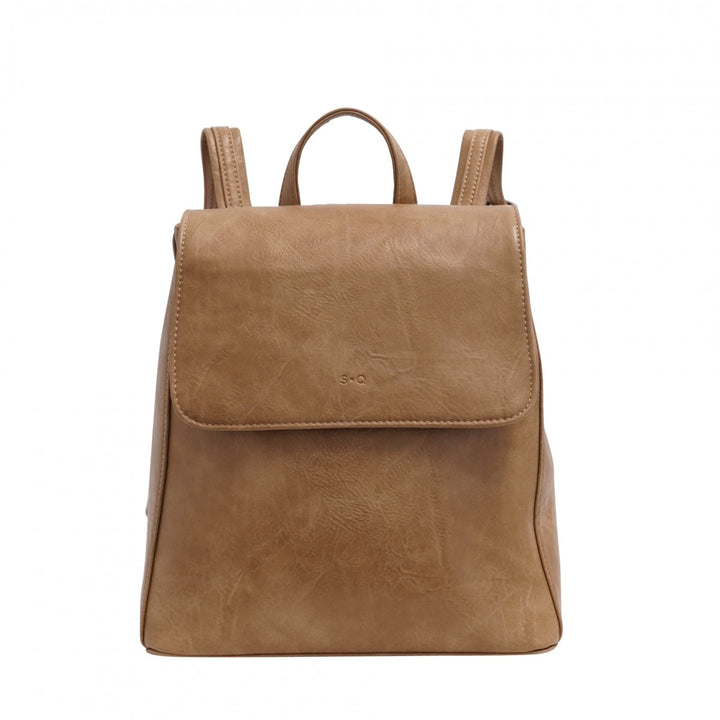 Gina Convertible Backpack in Dark Sand