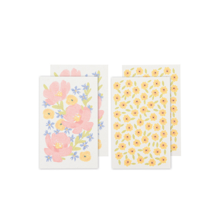 Floral Pop-Up Sponges – Set of 4