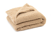 Caramel Teddy Throw Blanket