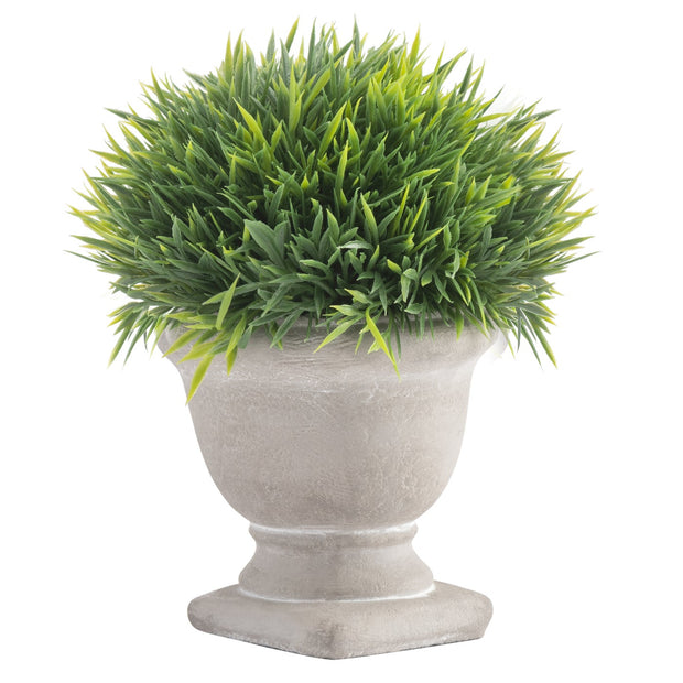 Faux Potted Grass Accent