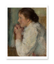 Vintage Praying Woman Art Print