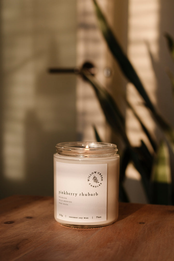 Pinkberry Rhubarb Candle