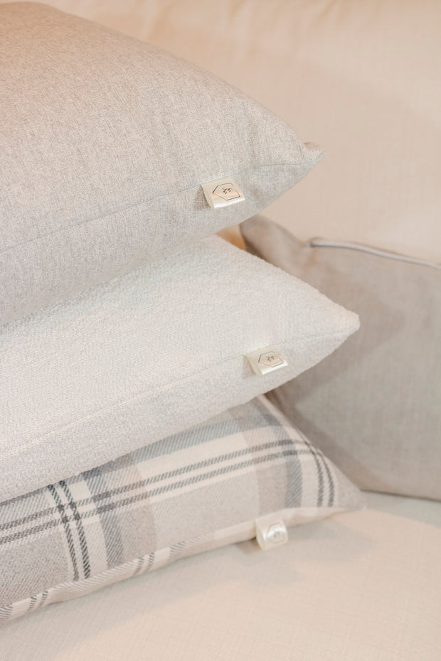 Heather Grey Wool Blend Pillow