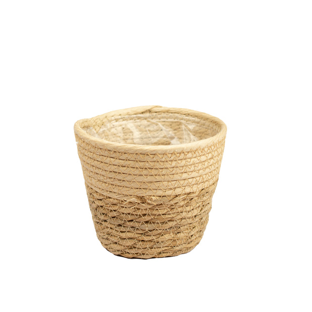 Beige and Natural Woven Basket