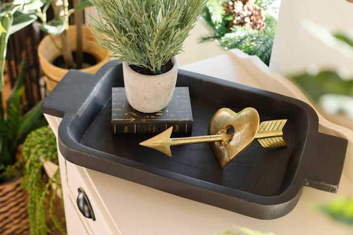 Matte Black Dough Bowl Tray