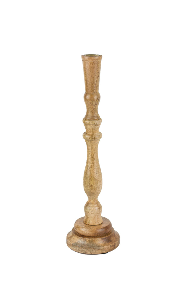 Natural Mango Tapered Candle Holder