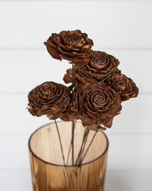 Natural Dried Cedar Rose Pick