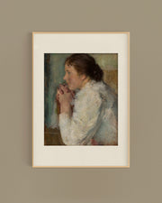 Vintage Praying Woman Art Print
