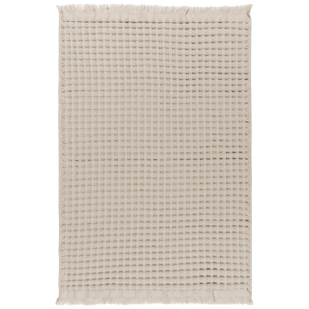 Stone Organic Cotton Waffle Hand Towel