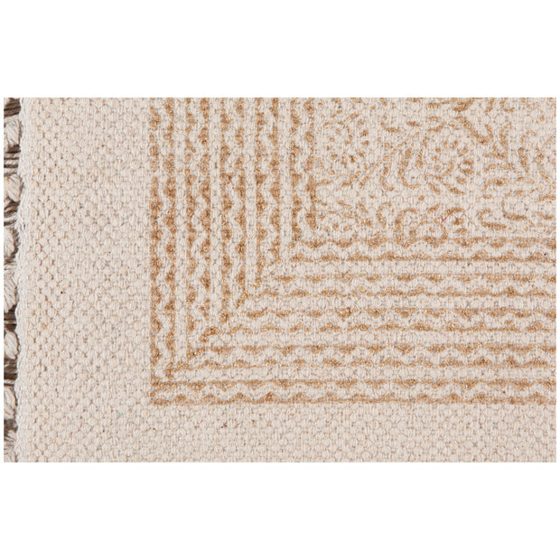 Block Print Rug with Tassels