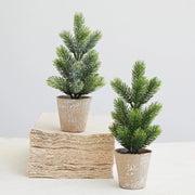 Faux Pine Tree in Paper Mache Pot